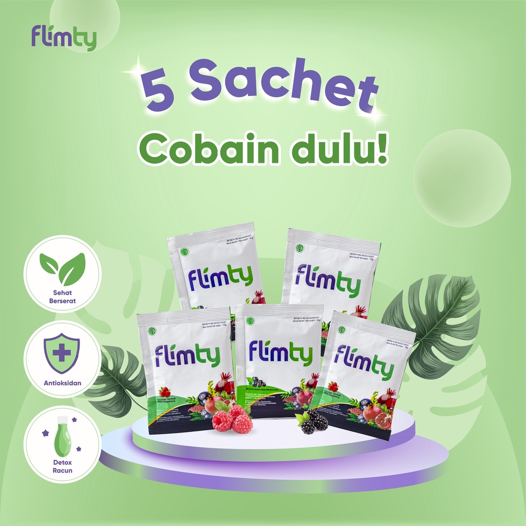 FLIMTY FIBER 5 SACHET Cobain dulu HERBAL DETOX MINUMAN PELANGSING PELANCAR BAB ORIGINAL ASLI DEDDY CORBUZIER BLACK CURRANT