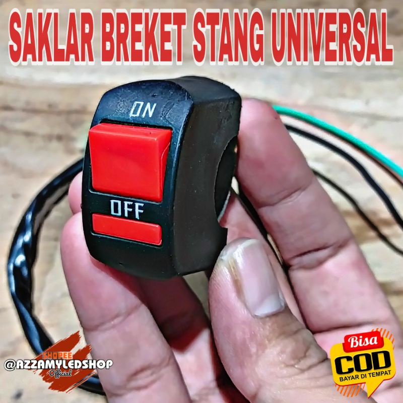 Saklar on off switch saklar on off lampu tembak lampu alis braket STANG universal scoopy pcx cbr vixion