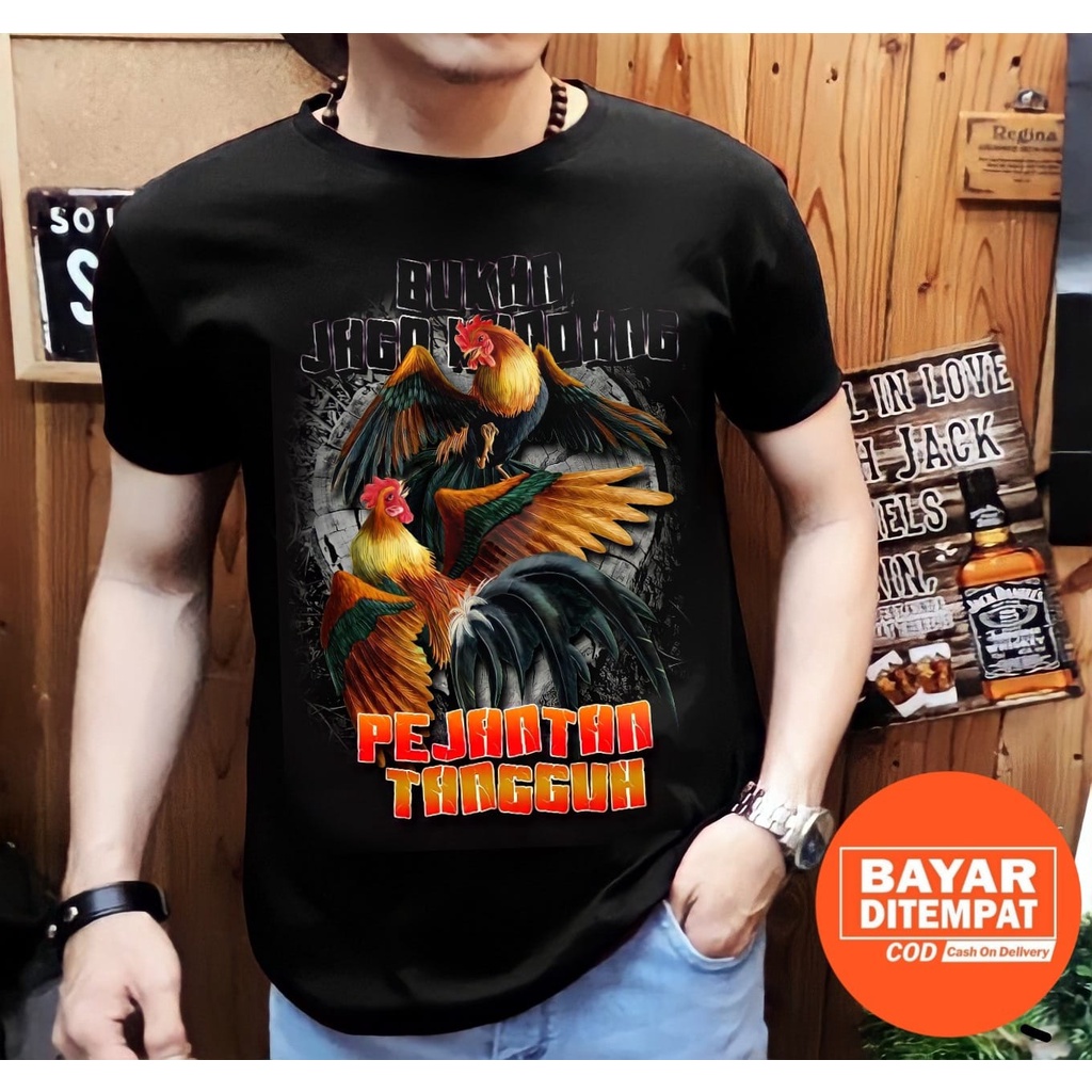 Shalch Trendy / Baju Laki-Laki / Kaos Distro Pria Motif Ayam Pejantan Tangguh 02