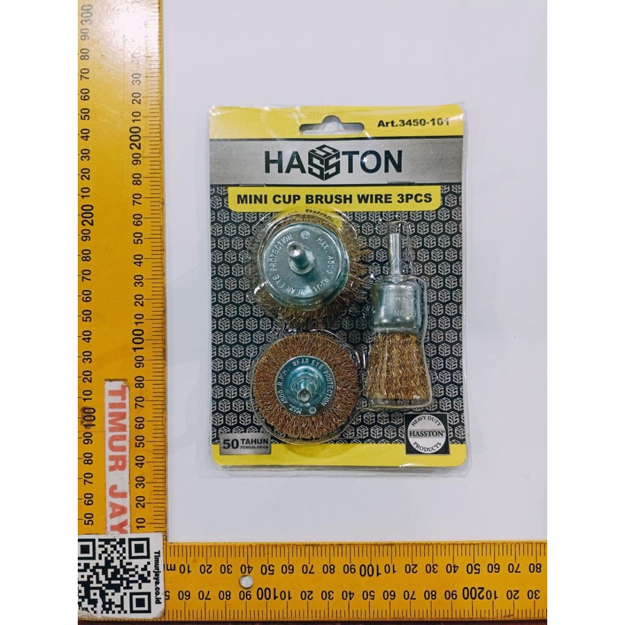 HASSTON 101 Sikat kawat bor Mangkok 3 pcs Grinder Gerinda Mini cup Bru