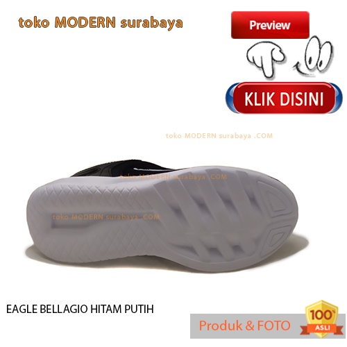 EAGLE BELLAGIO HITAM PUTIH sepatu pria casual sepatu sneakers