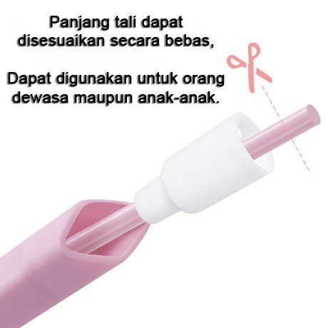 Lompat Tali Skipping Impor Bahan PVC PP panjang tali 3m Warna Pink