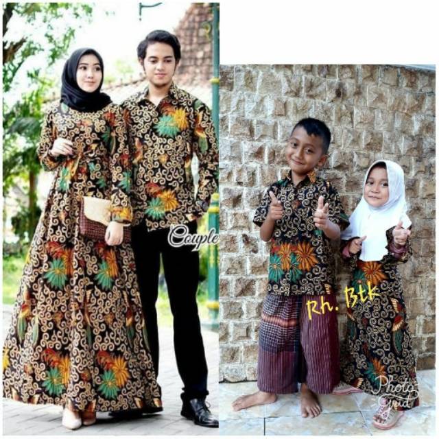 BATIK COUPLE KELUARGA Couple Keluarga Batik Sarimbit Set BATIK COUPLE KELUARGA Couple Keluarga Batik Sarimbit Set