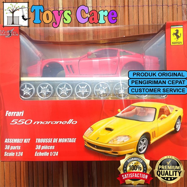 MAISTO Skala 24 FERRARI 550 MARANELLO MERAH - MODEL KIT ASSEMBLY ENZO GTB ORIGINAL PROMO