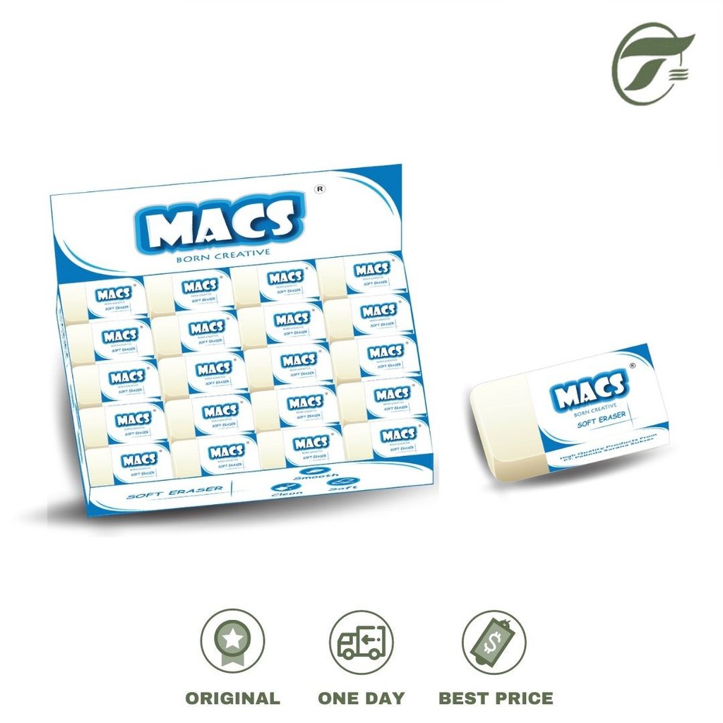 

ERASER WHITE SOFT MACS 1.5X3.5CM
