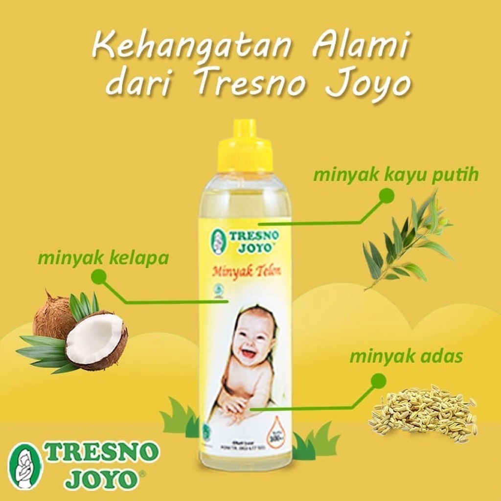 TRESNO JOYO TJ Minyak Telon Herbal 100ml BONUS 30ml dan 60ml Plus Tresnojoyo Pluss (BPOM)(VHI)