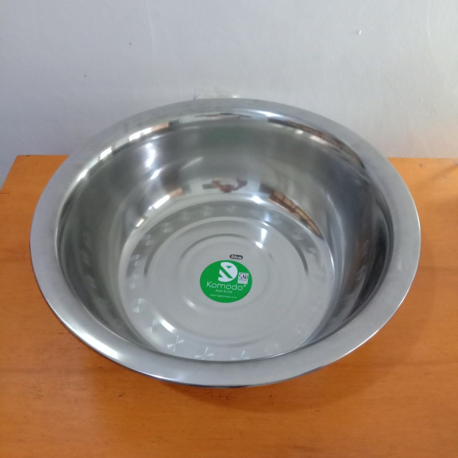 baskom stainless besar 50 cm tinggi 15 cm Komodo SNI tebal dan awet original