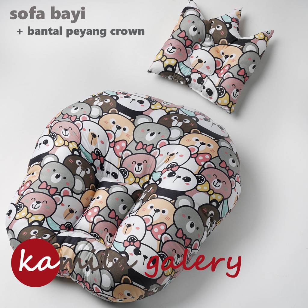 TERMURAHH!! KASUR BAYI MULTIFUNGSI  SOFA BABY + BANTAL PEYANG BAYI MODEL CROWN