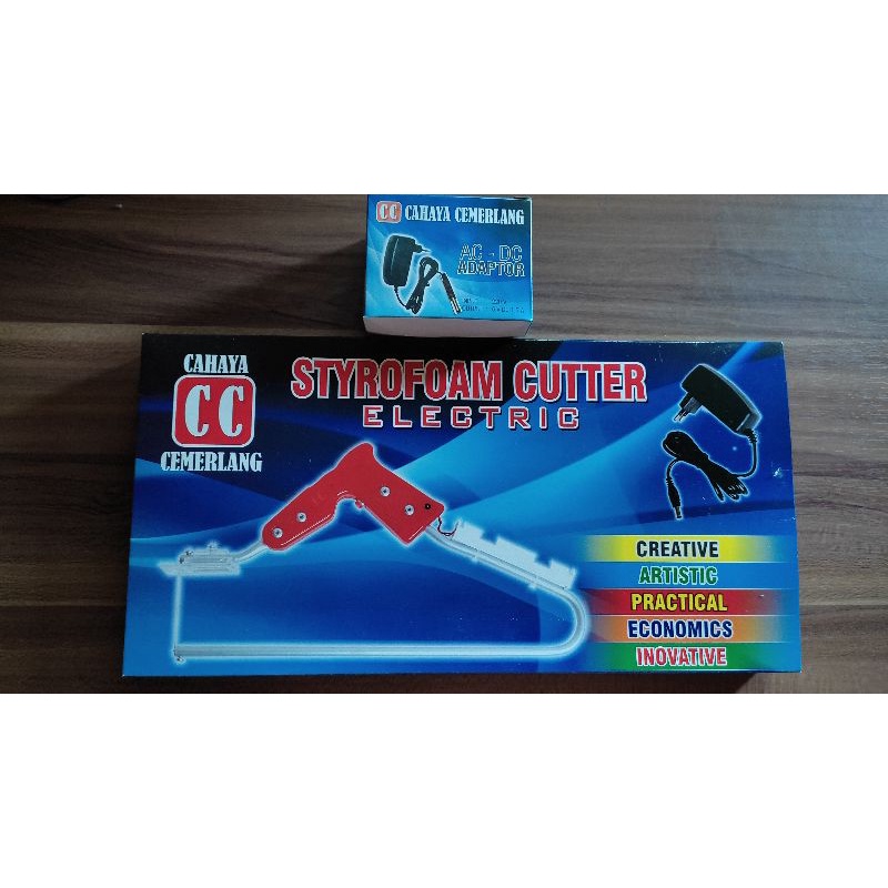 

paket styrofoam cutter dan adaptor box