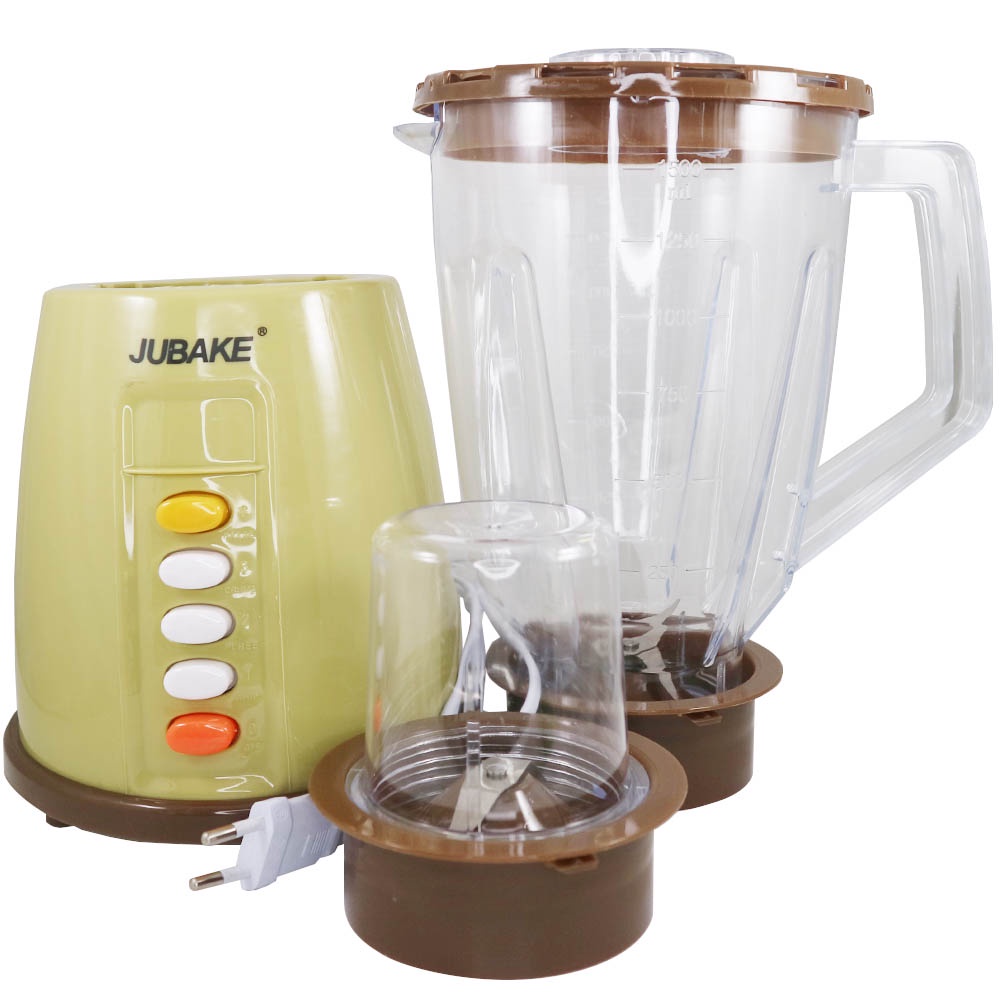 jubake blender listtrik 2 in 1 plasttik tahan llama - Blender Buah Daging Sayur dan Makanan serbaguna kapasitas tinggi