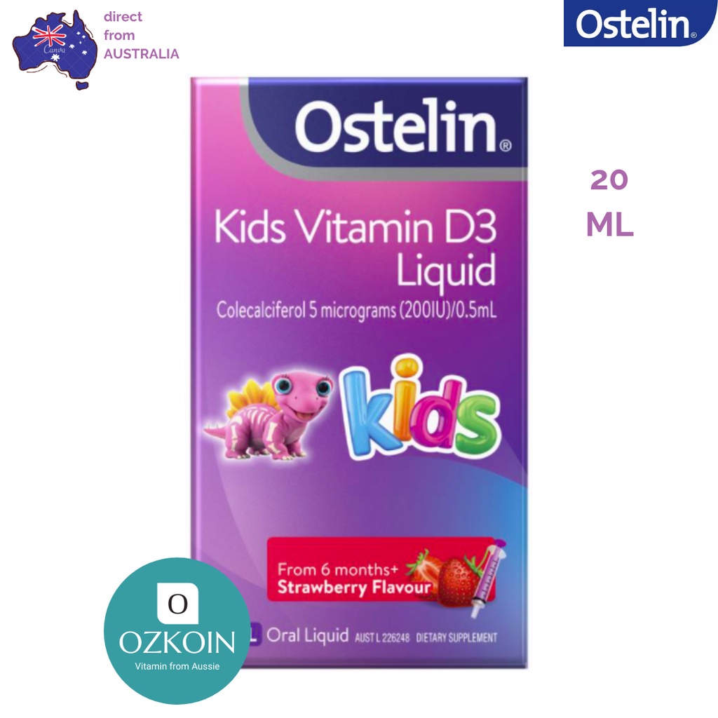 Jual Ostelin Kids Vitamin D3 Liquid 20ml (AU STOCK) Shopee Indonesia
