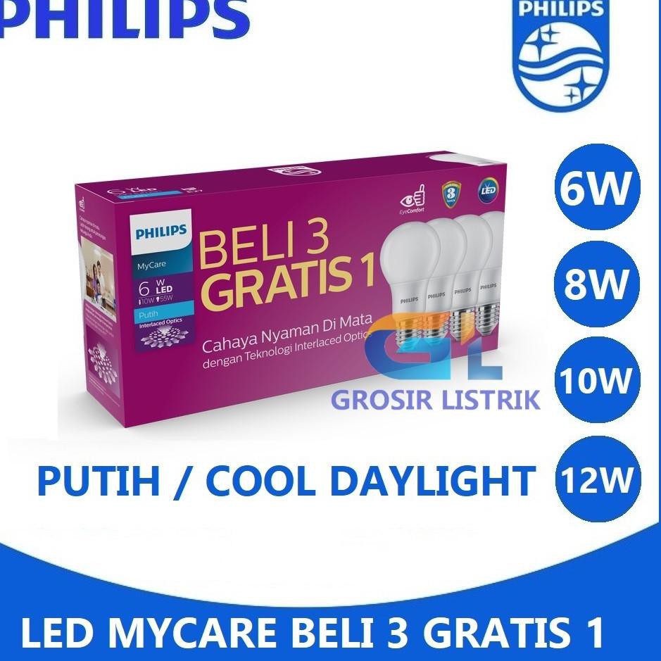 Terbaik.. Lampu Philips LED Bulb MyCare Multipack 6W 8W