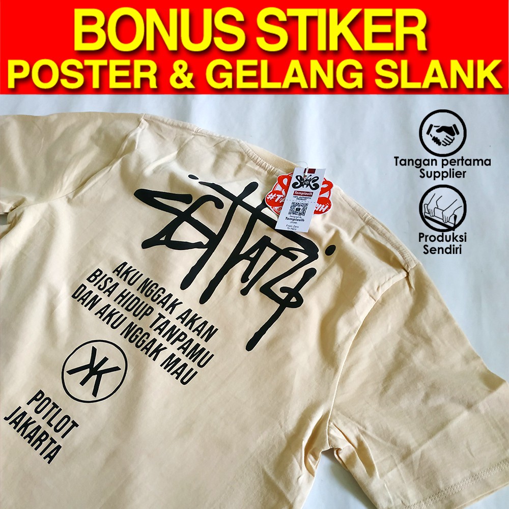 SCHATZI CREAM - LENGAN PENDEK - ORIGINAL MADE IN SLANKERS - BAJU KAOS SLANK - TAMPIASIH STORE