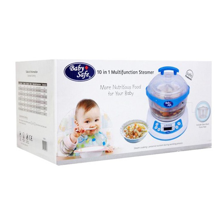 BY-3296 Baby Safe 10 In 1 Multifunction Steamer/Steamer Multi Fungsi Baby Safe Murah