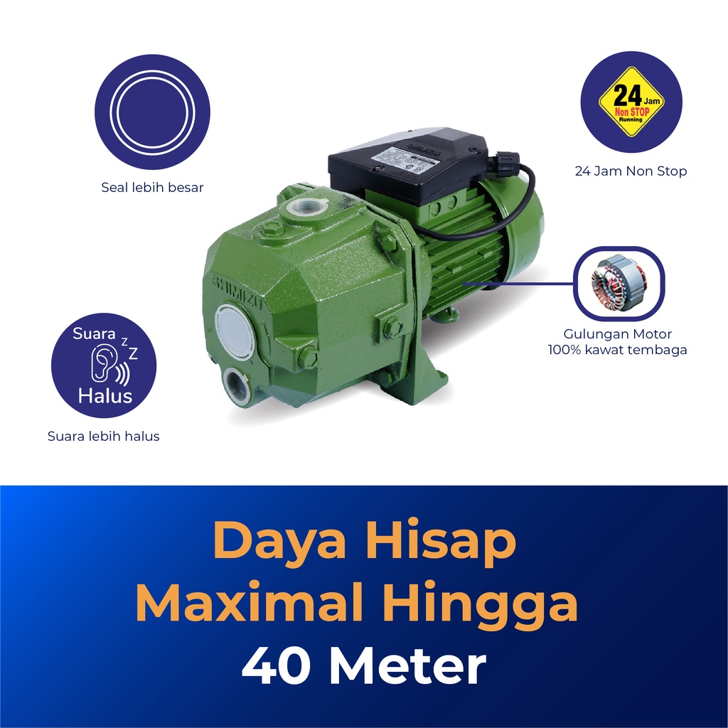 Shimizu Pompa Air Sumur Dalam ( Jet Pump ) / Pompa Air Gaya Italy PC 375 BIT