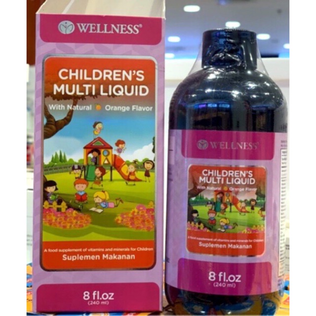 Original New pax - Wellness children's multi liquid 240 ml 8 fl.oz vitamin suplemen mineral anak