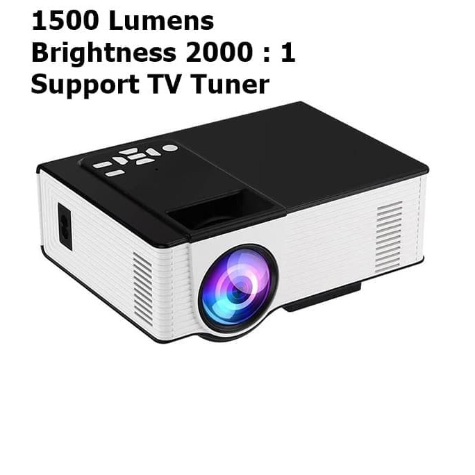 Hiplay Vs314 Mini Proyektor Projector 1500 Lumens + Tv Tuner