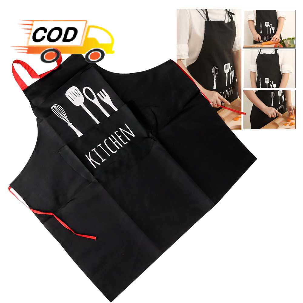 Celemek Apron Dapur Pria Wanita Dengan Kantung Depan Unik Bahan Katun Keren Fashionable Profesional