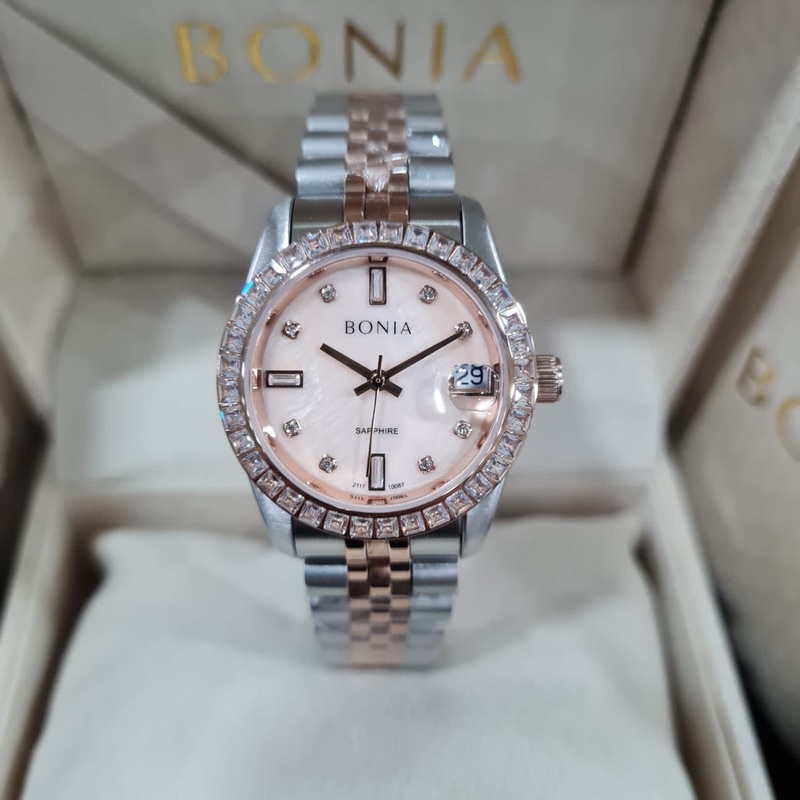 Original 100% Jam Tangan Wanita Bonia BNB10087 Swarovski Original 100% Garansi 1 Tahun