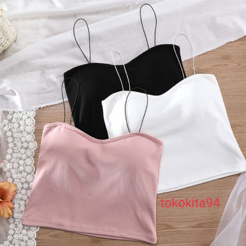 Bra Sport Wanita Import Crop Top Tali Tipis 1pcs -Sport Bra Import Wanita Croptop Tali Tipis Satuan