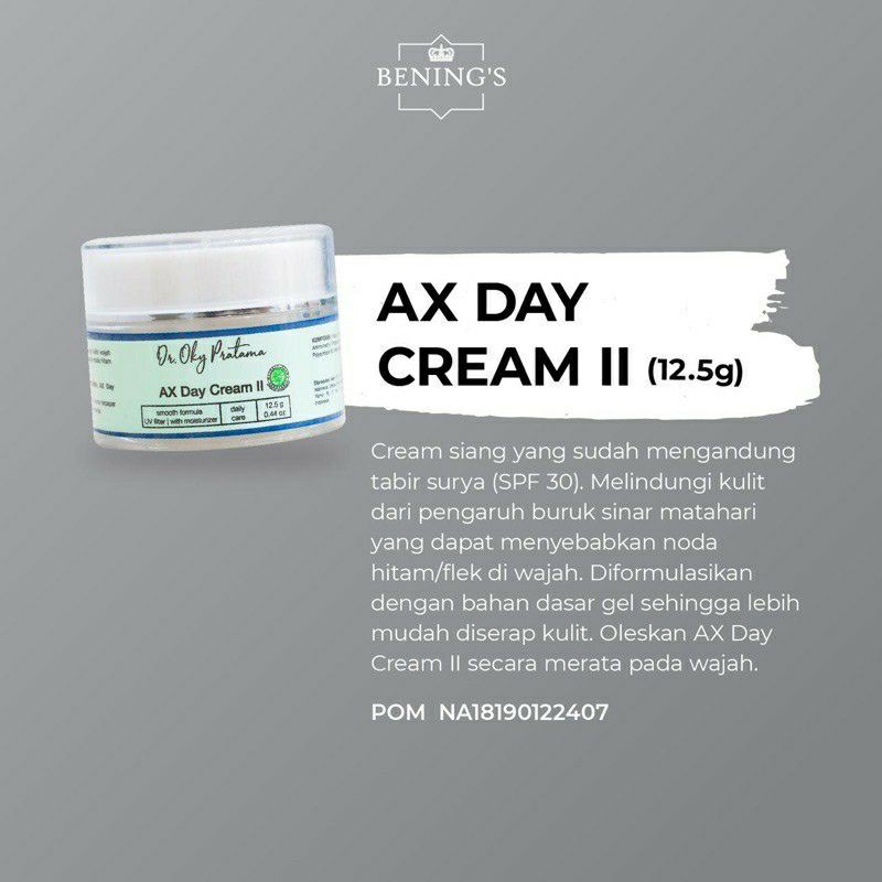 Ax Day Cream II | Cream Siang Jerawat Tipe 2 Benings Clinic by dr. Oky Pratama