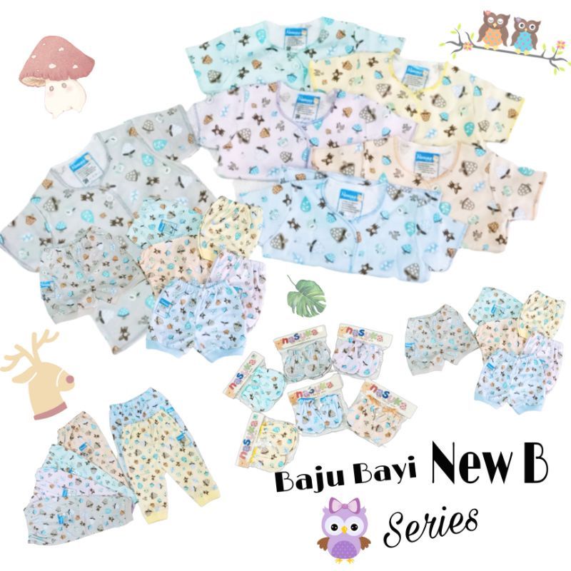 Baju bayi 0-3m NASUKA halus isi 3/ Baju bayi new born / baju bayi Premium-2