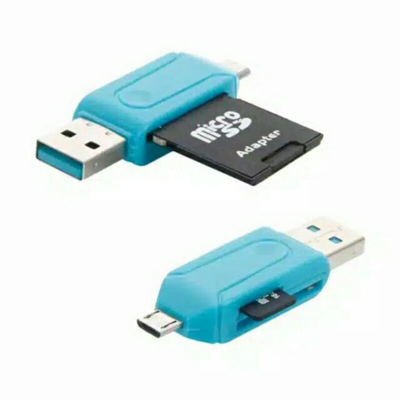 Card Reader OTG 2in1 USB + Micro / USB Transfer Data HP 2 SLOT