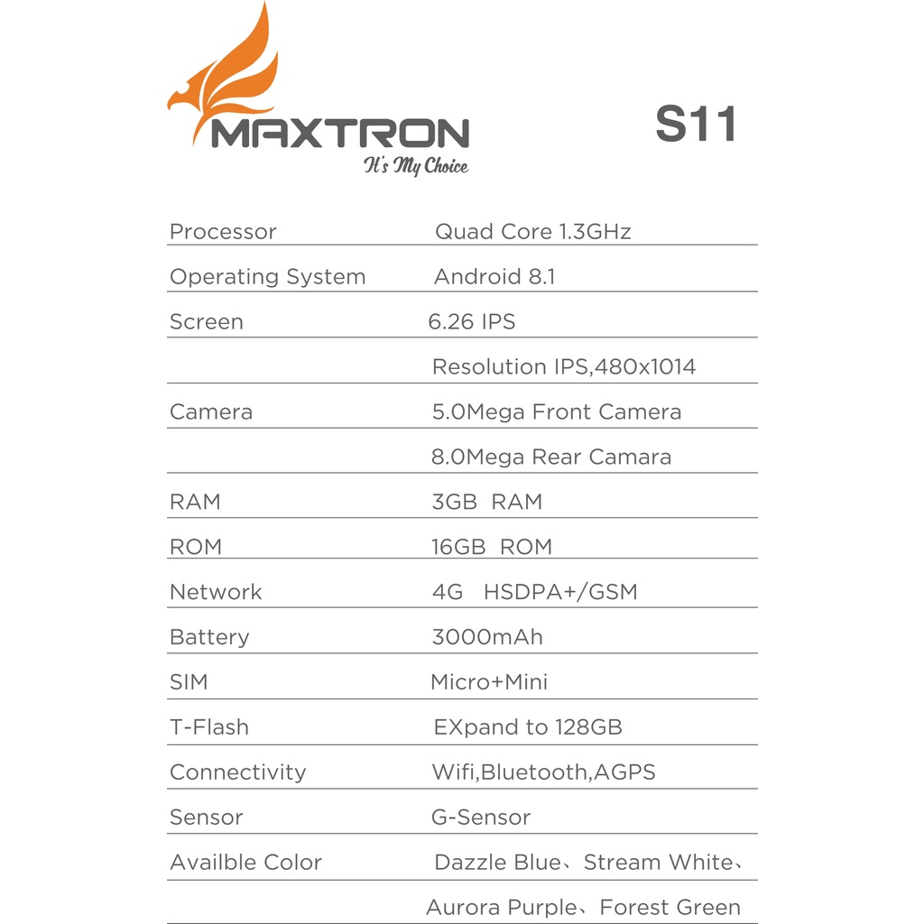 SmartPhone Android 4G HP Maxtron S11 6.26‘’ RAM 3GB/16GB Garansi Resmi 1 Tahun-3