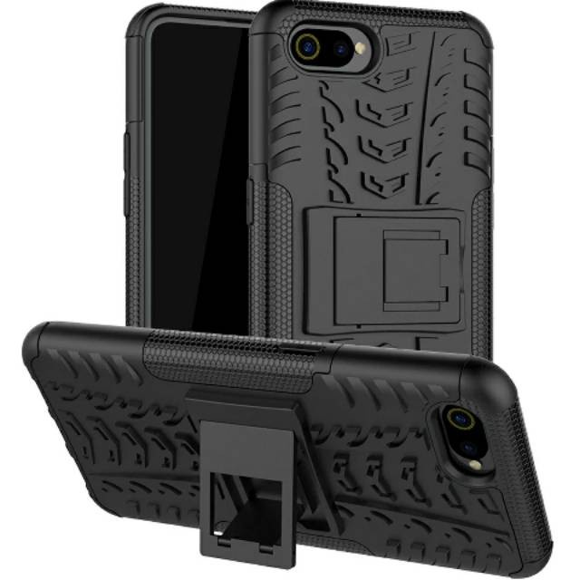 Softcase Rugged Kick Stand Armor Realme C2 A1K - SC