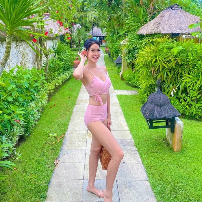 𝐑𝐄𝐀𝐃𝐘 𝐒𝐓𝐎𝐂𝐊 𝐒𝐀𝐅 - ANGEL PINK bikini set 2 pcs woman premium / korean swimwear / beachwear bali / baj