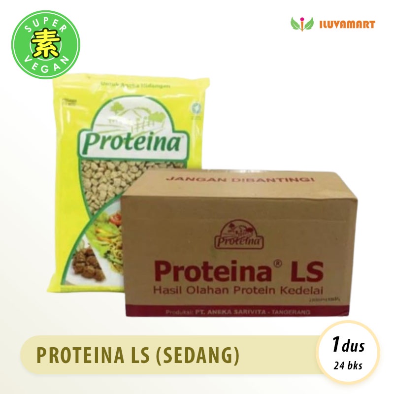 

Proteina LS Sedang / DUS isi 24 bks per Karton Daging Protein Kedelai Protena [KHUSUS GROSIR]