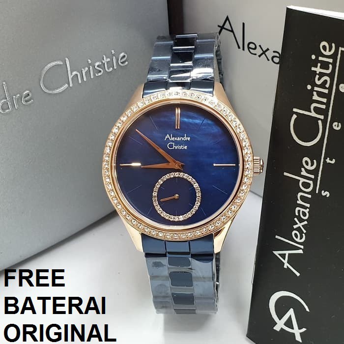 [Free Baterai] JAM TANGAN WANITA ALEXANDRE CHRISTIE AC 2715 ORIGINAL GARANSI RESMI 1 TAHUN