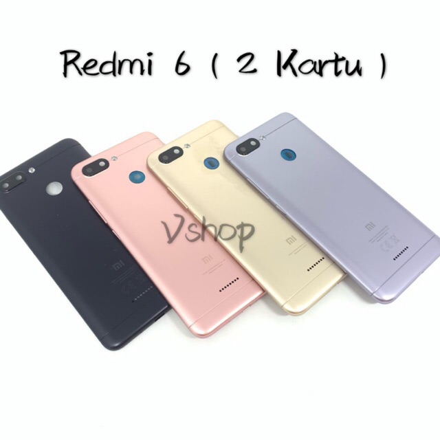 BACKDOOR - BACK CASING - HOUSING XIAOMI REDMI 6 DUAL SIM TUTUP BATERAI