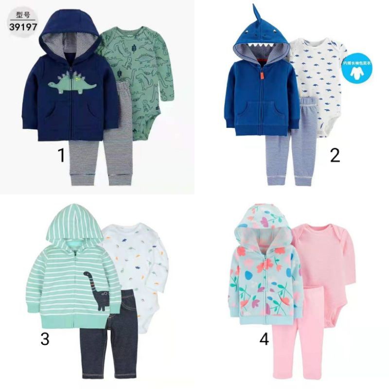 Set Jaket Bayi, setelan jumper Jaket bayi motif dino/ baby jacket import, jaket bayi lucu