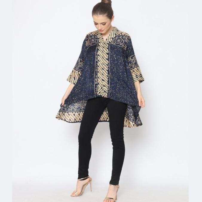 RINJANIE AVON-BLOUSE BATIK AZALEA KALONG KERAH Termurah