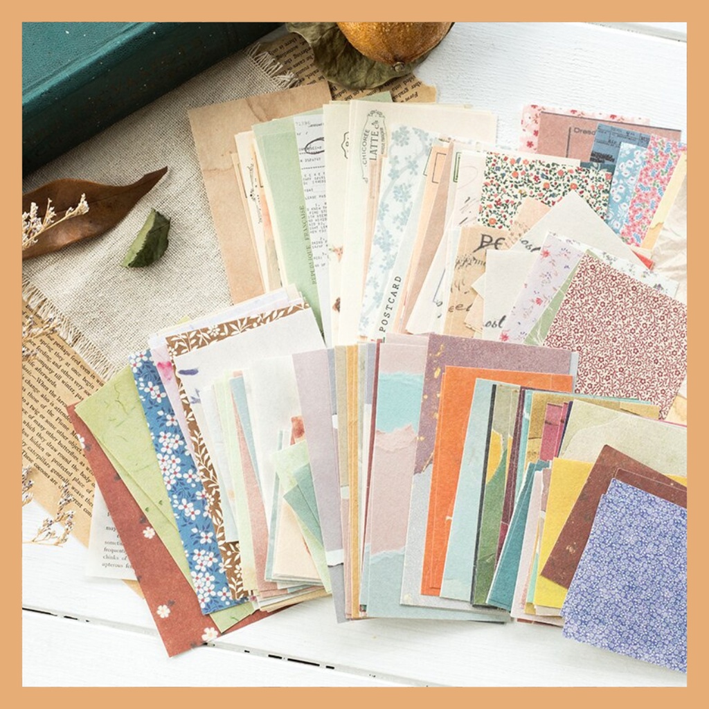 

60pcs / lot Kertas Pola Kain Gaya vintage Untuk Dekorasi scrapbook