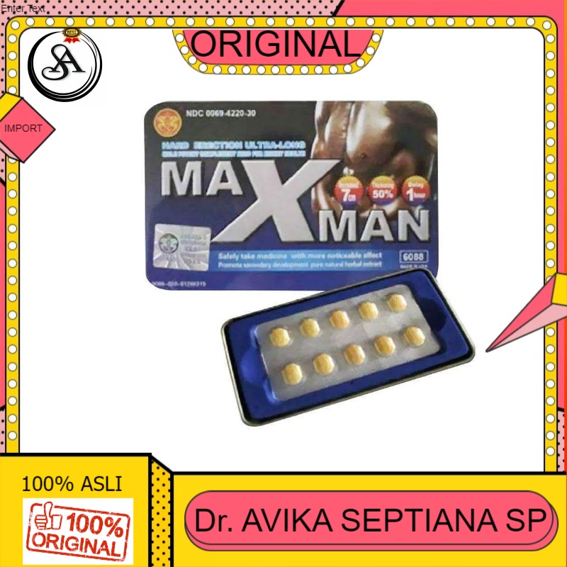 100% ASLI Maxman 0bat Kuat Tahan Lama Pria
