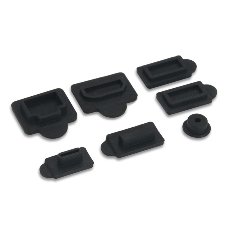 CRE  7pcs Silicone Dust Plugs Set USB HDMI-compatible Interface Anti-dust Cover Dustproof Plugs for PS5 Game Console