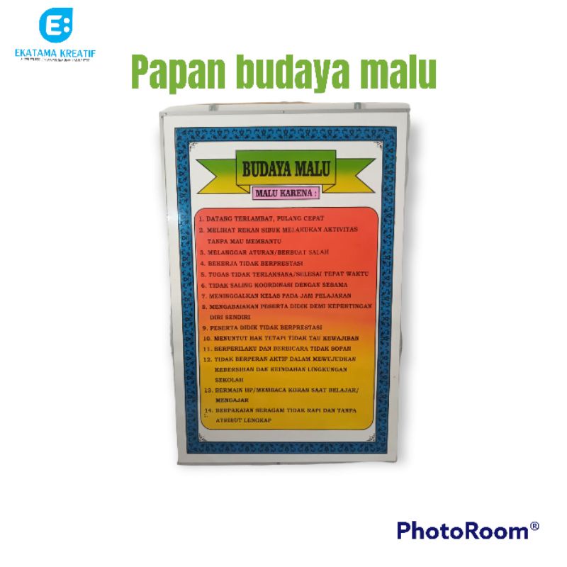 papan budaya malu