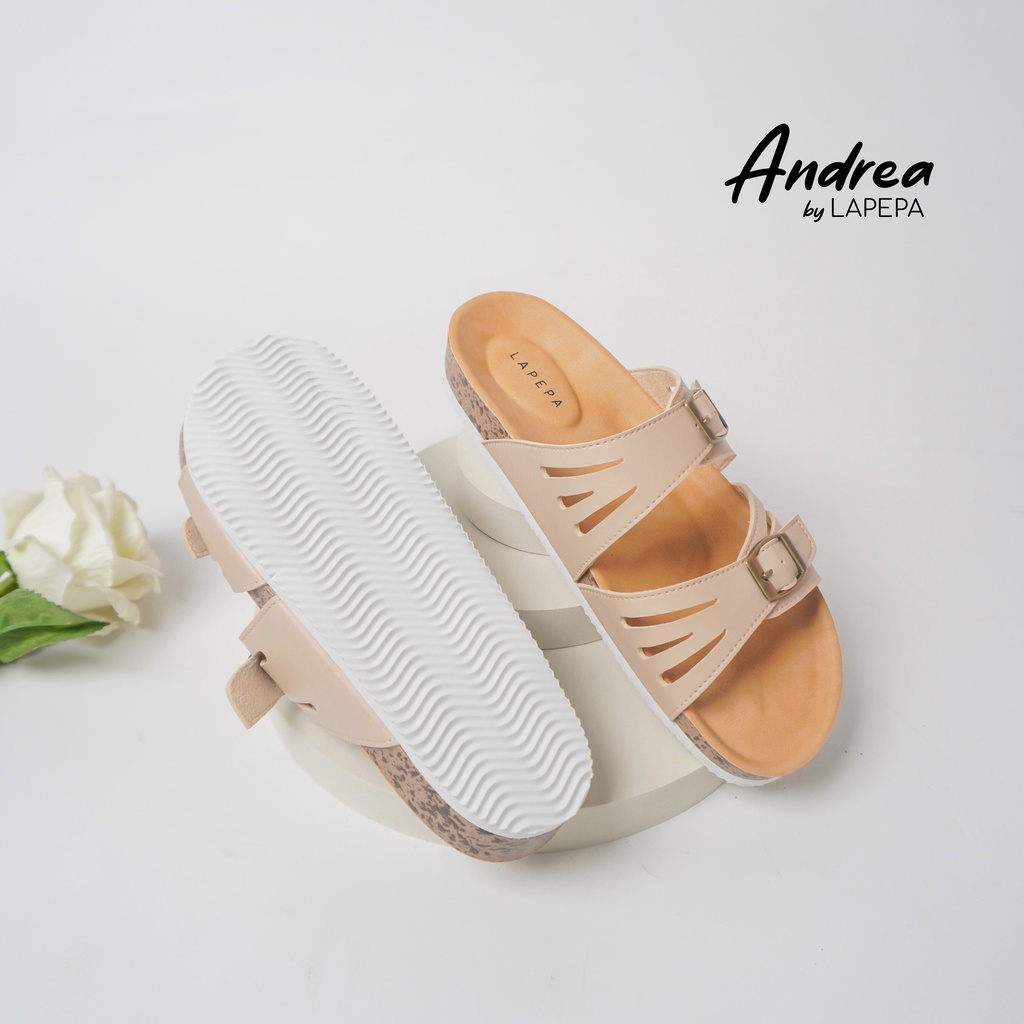 AVLINSTORE - tipe ANDREA Sandal Wanita Casual Model Birken Sol Puyuh Sendal Cewek Sol Kulit Santai Ban dua Empuk