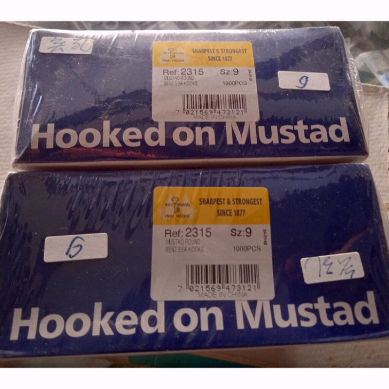 Mata Pancing Kail Mustad Round Bent Sea Hooks Tipe 2315 No 9 Tanpa Lubang