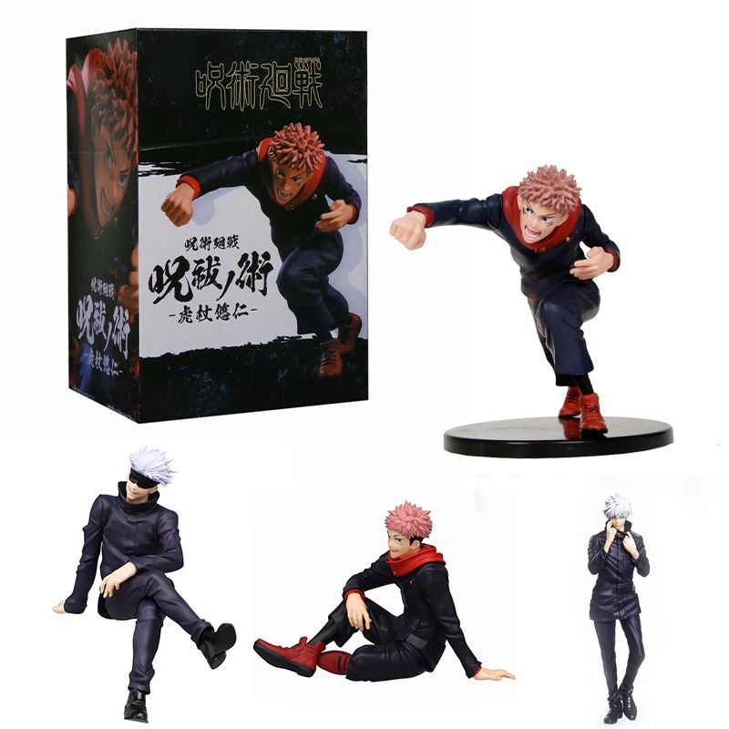 【Ready Stock】Jujutsu Kaisen Action Figure Character Yuji Itadori Satoru Gojo Model Toys Decor