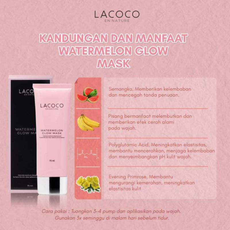 Lacoco Watermelon glow mask mini 10ml