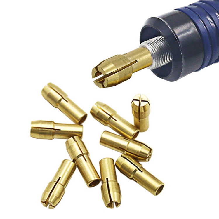 Brass Collet Kuningan Mini Grinder Drill Bor Chuck 0.5 / 0.8 / 1.0 / 1.6 / 1.8 / 2.0 / 2.2 / 2.4 / 3.0 / 3.2mm