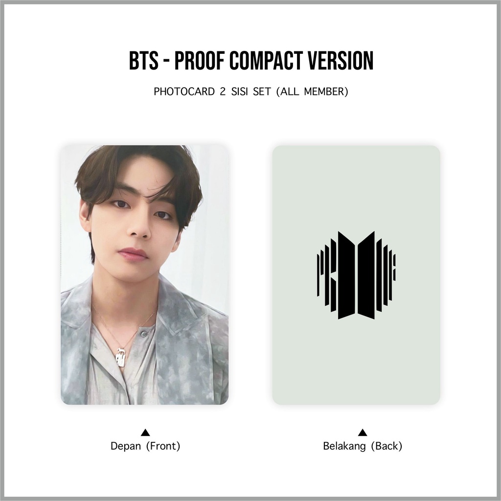 [SET] Photocard BTS Proof Compact Version