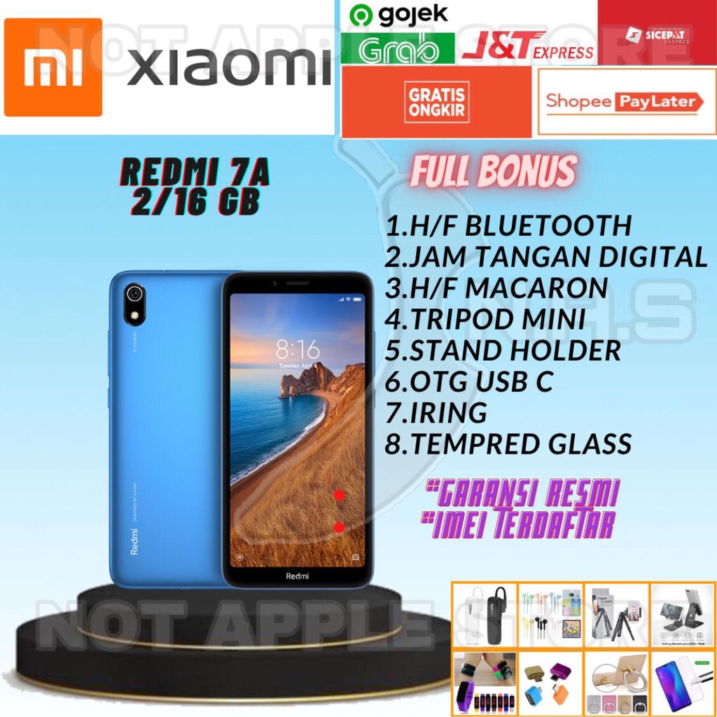 XIAOMI REDMI 7A RAM 2/16GB NEW BARU GARANSI RESMI