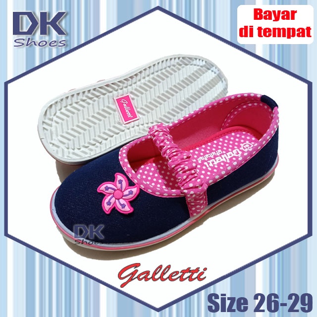 Galletti Princes / Juliet 26-33 Pink Sepatu Anak Perempuan / Sepatu Sekolah Anak Paud TK Balita