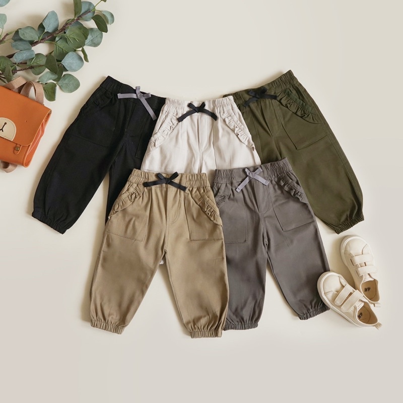 KHALISA Jogger Ruffle Pants 1-5thn / Celana Panjang Anak