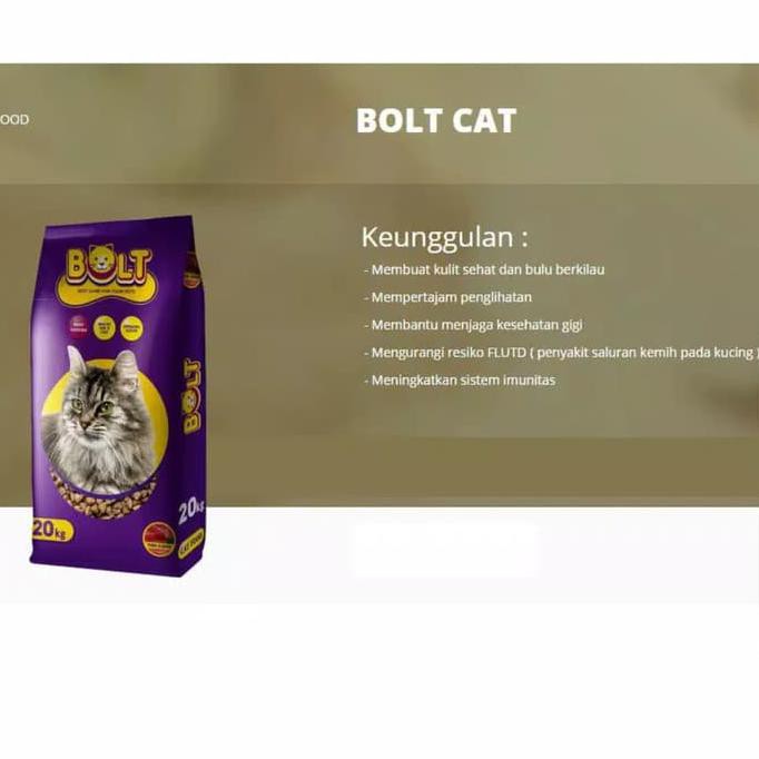 Produk Terlaris Makanan Kucing Bolt Tuna Cat Food Repack 800gr