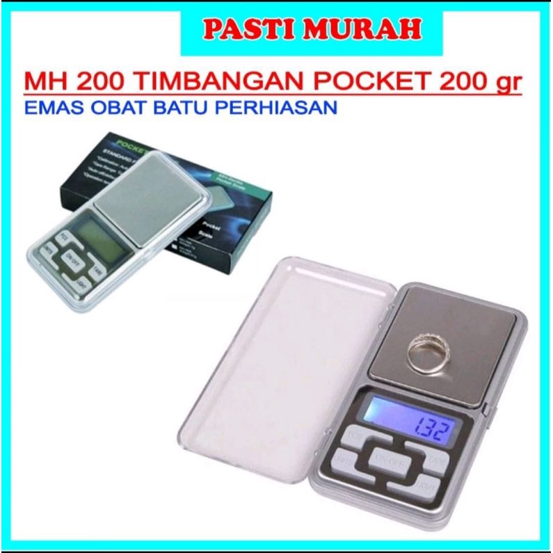 TIMBANGAN POCKET MURAH OBAT, EMAS, BATU PERHIASAAN (200gram &amp; 500gram)